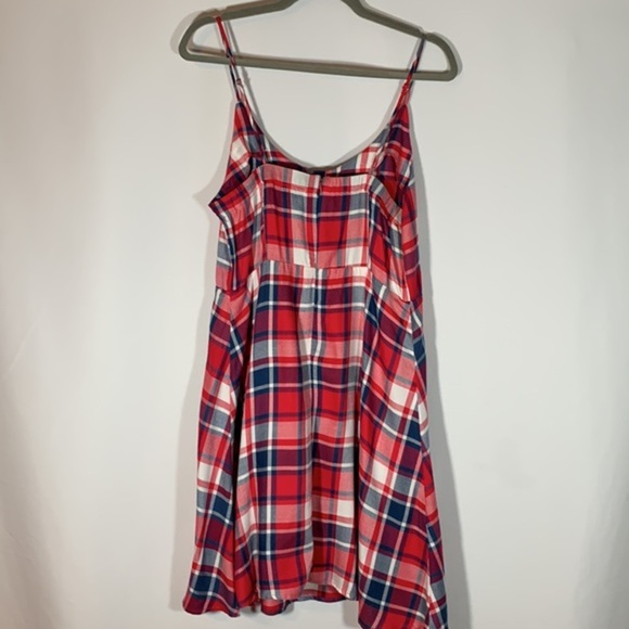 Kismet Red, Blue & White Plaid Mini Dress NWT - Picture 5 of 10